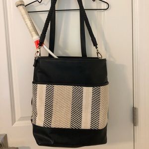 BEIS woven convertible backpack tote